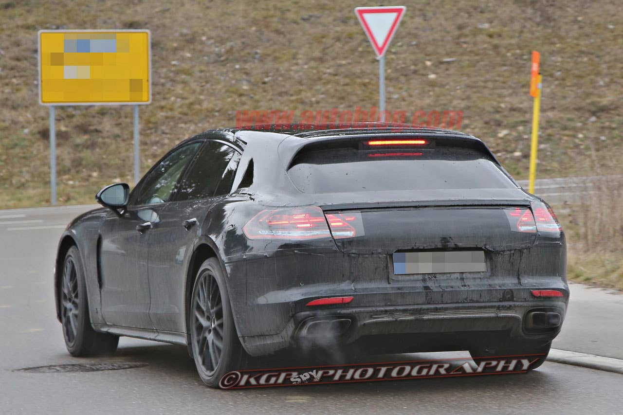porsche panamera sport turismo spy shots rear end