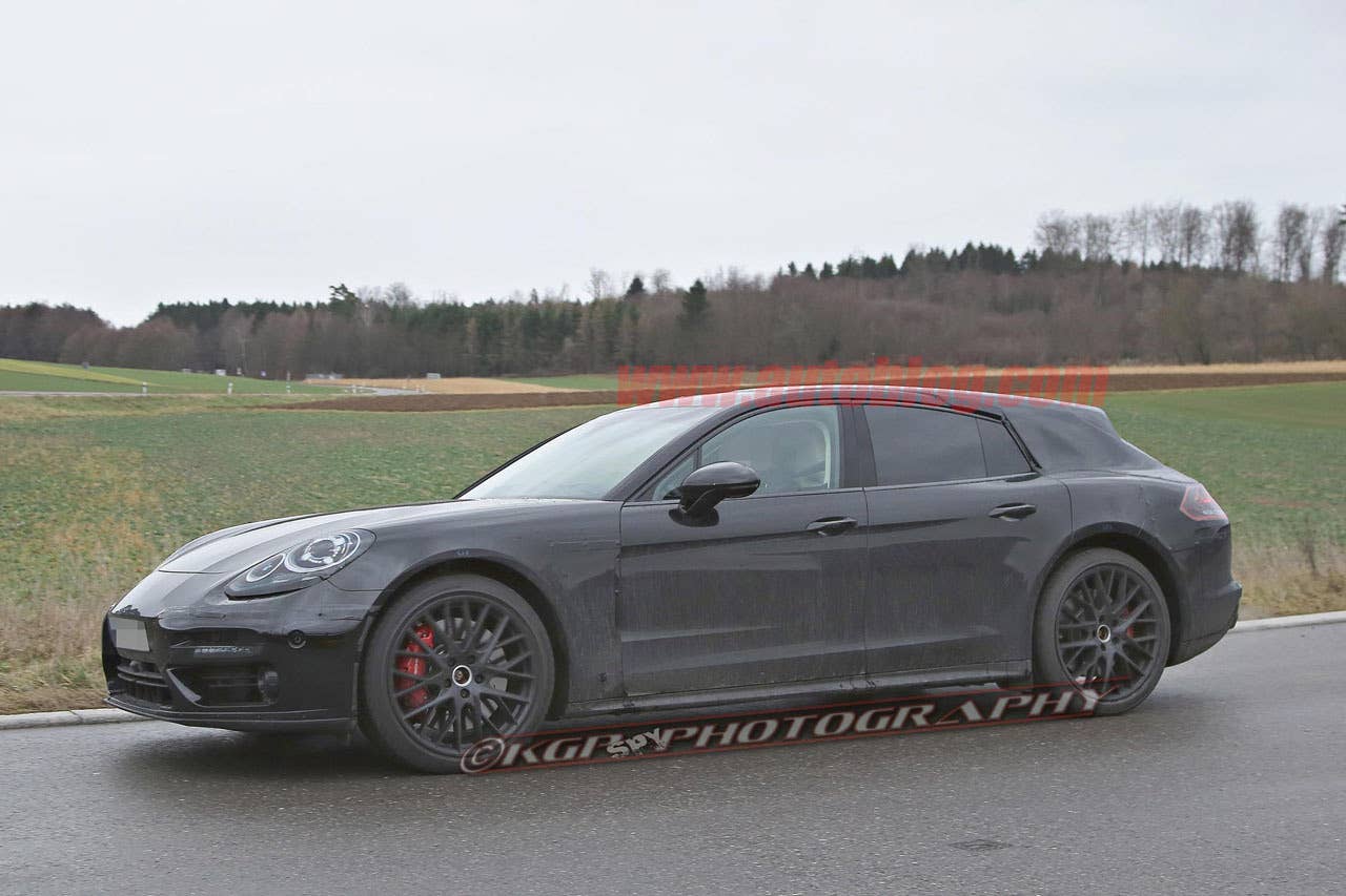 porsche panamera sport turismo spy shots side