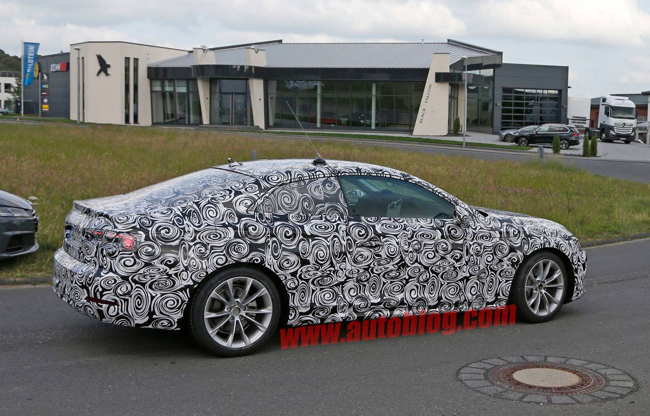 audi a5 rear three quarters spy shot