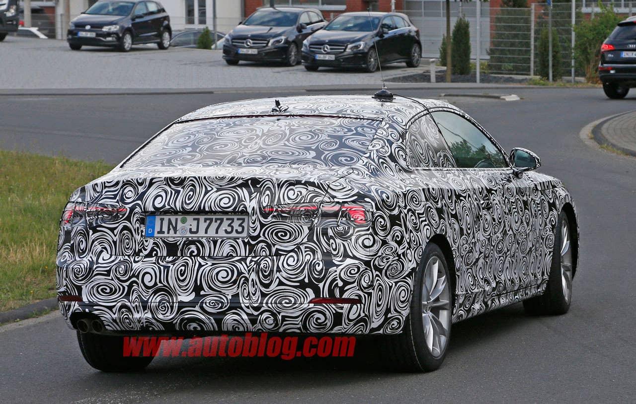 audi a5 taillights spy shot