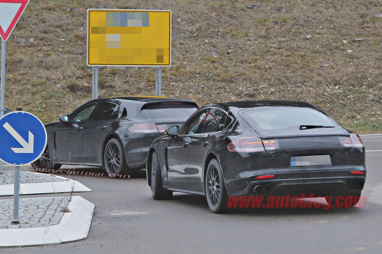 porsche panamera sport turismo spy shots rears