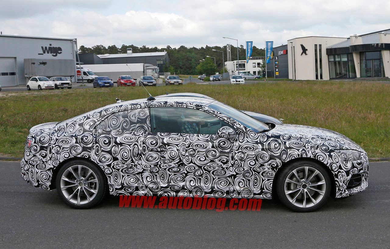audi a5 spy shot roof line