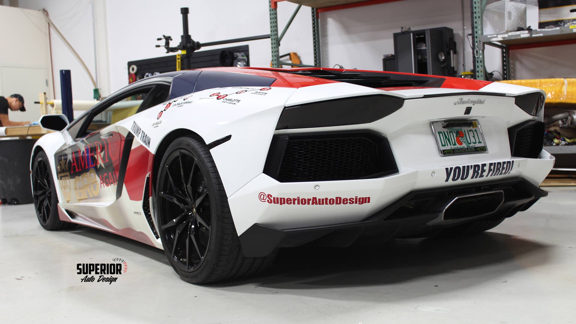 Lamborghini Trumpventador rear 3/4