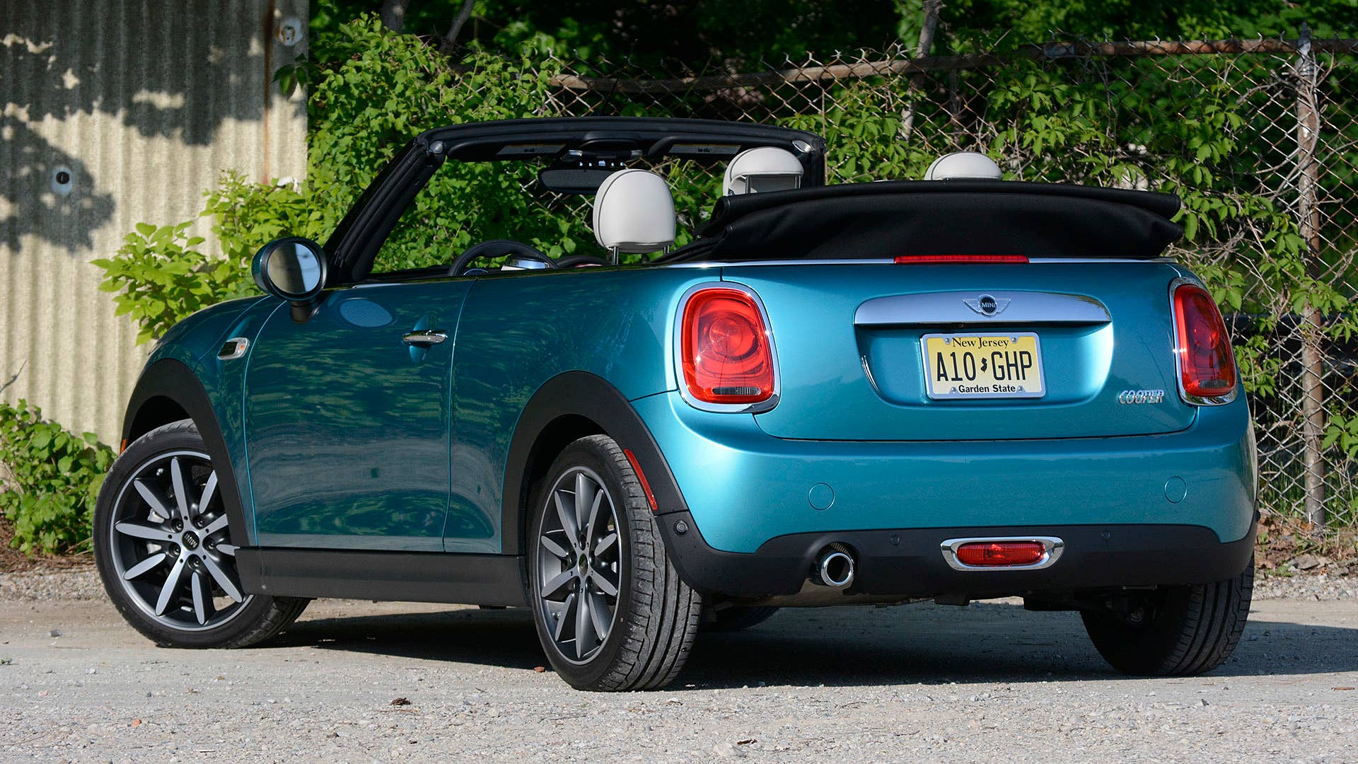 2017 Mini Cooper Convertible rear 3/4 view