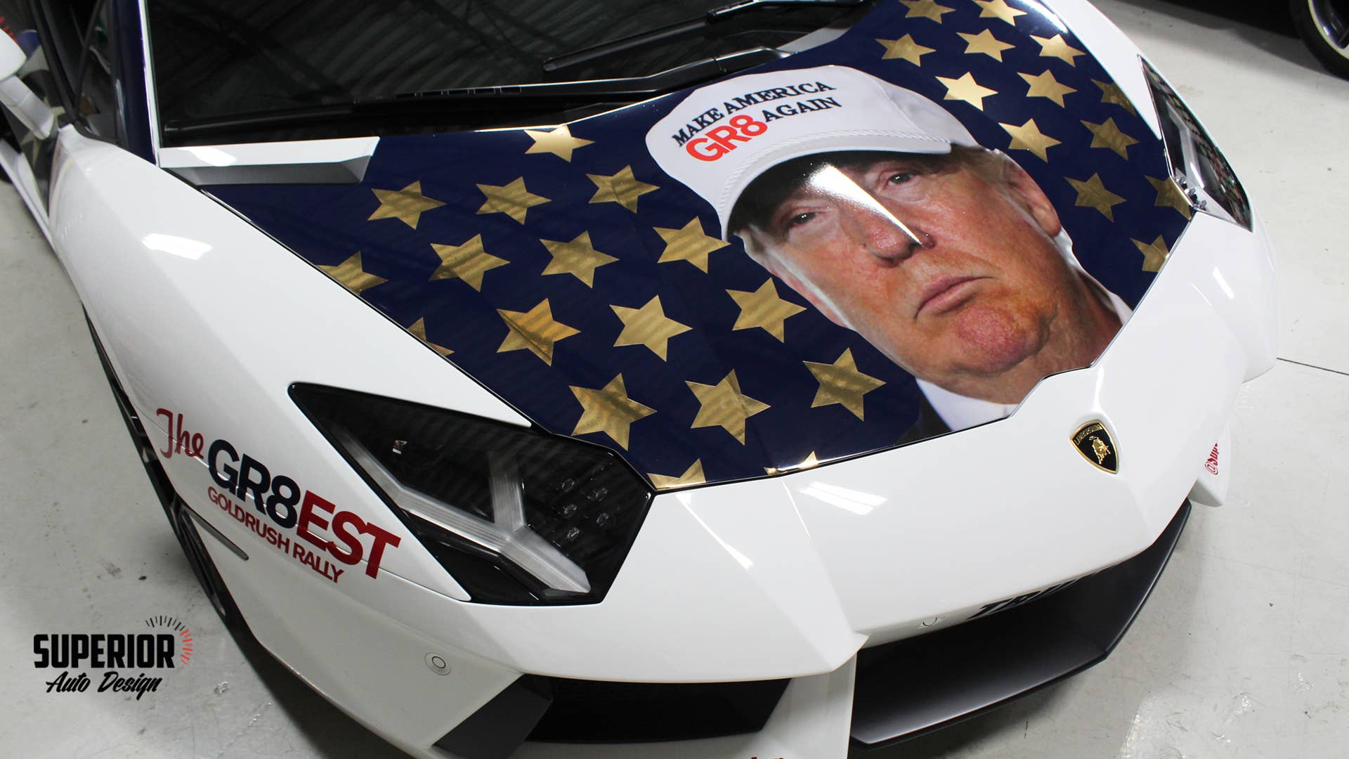 Lamborghini Aventador Trump nose