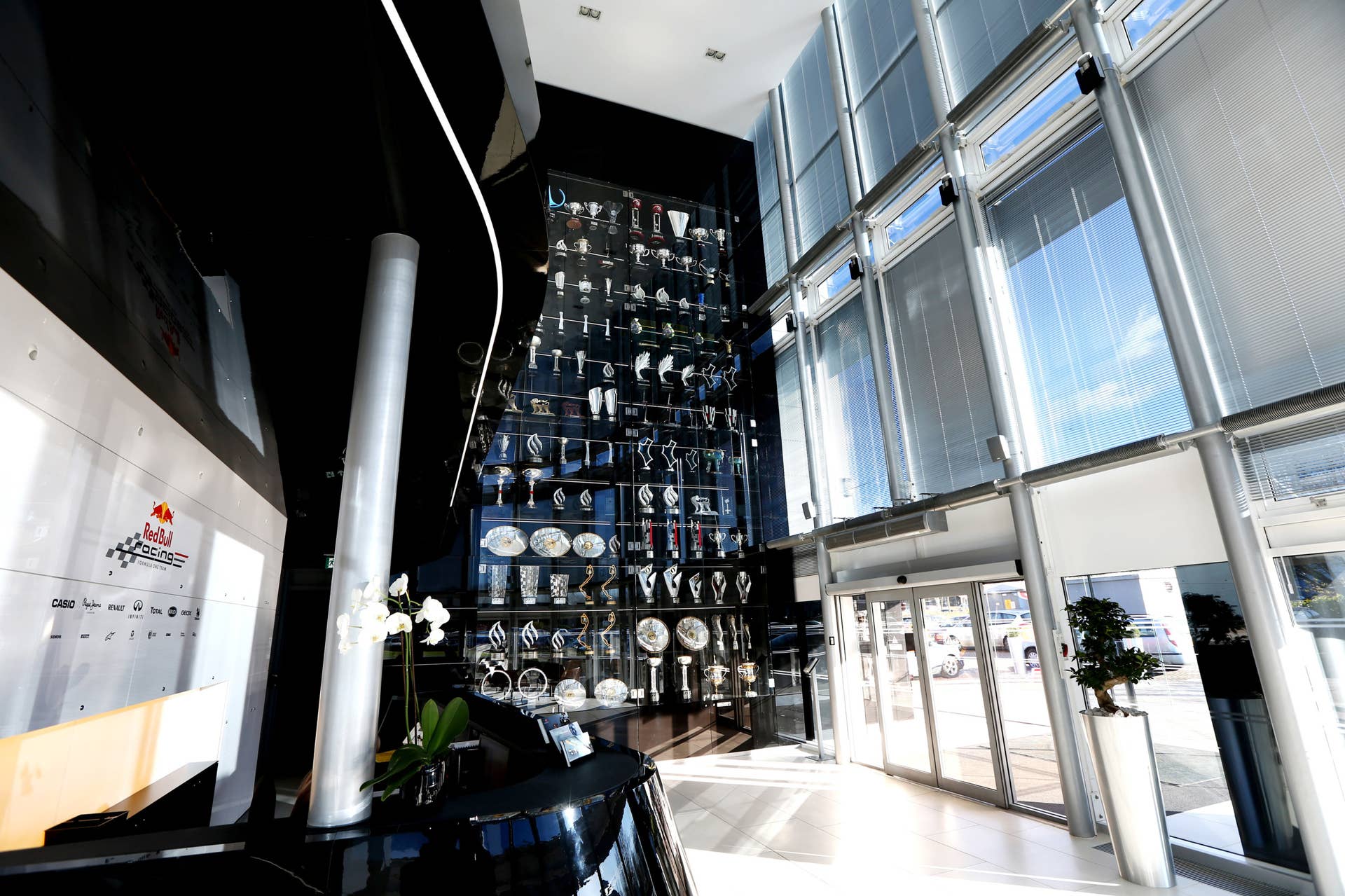 Red Bull Racing Lobby Trophy Case