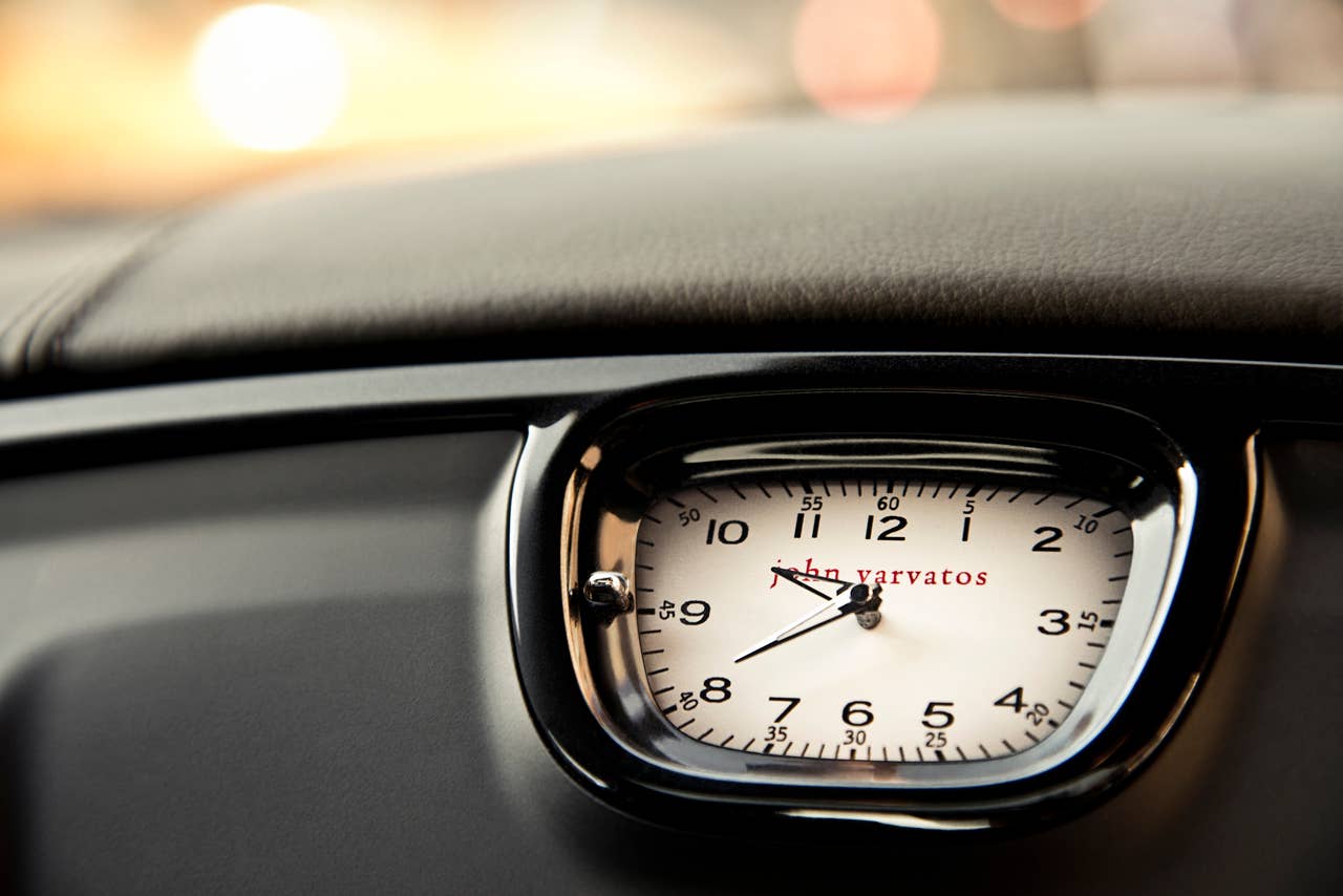 2013 Chrysler 300C John Varvatos Edition clock detail