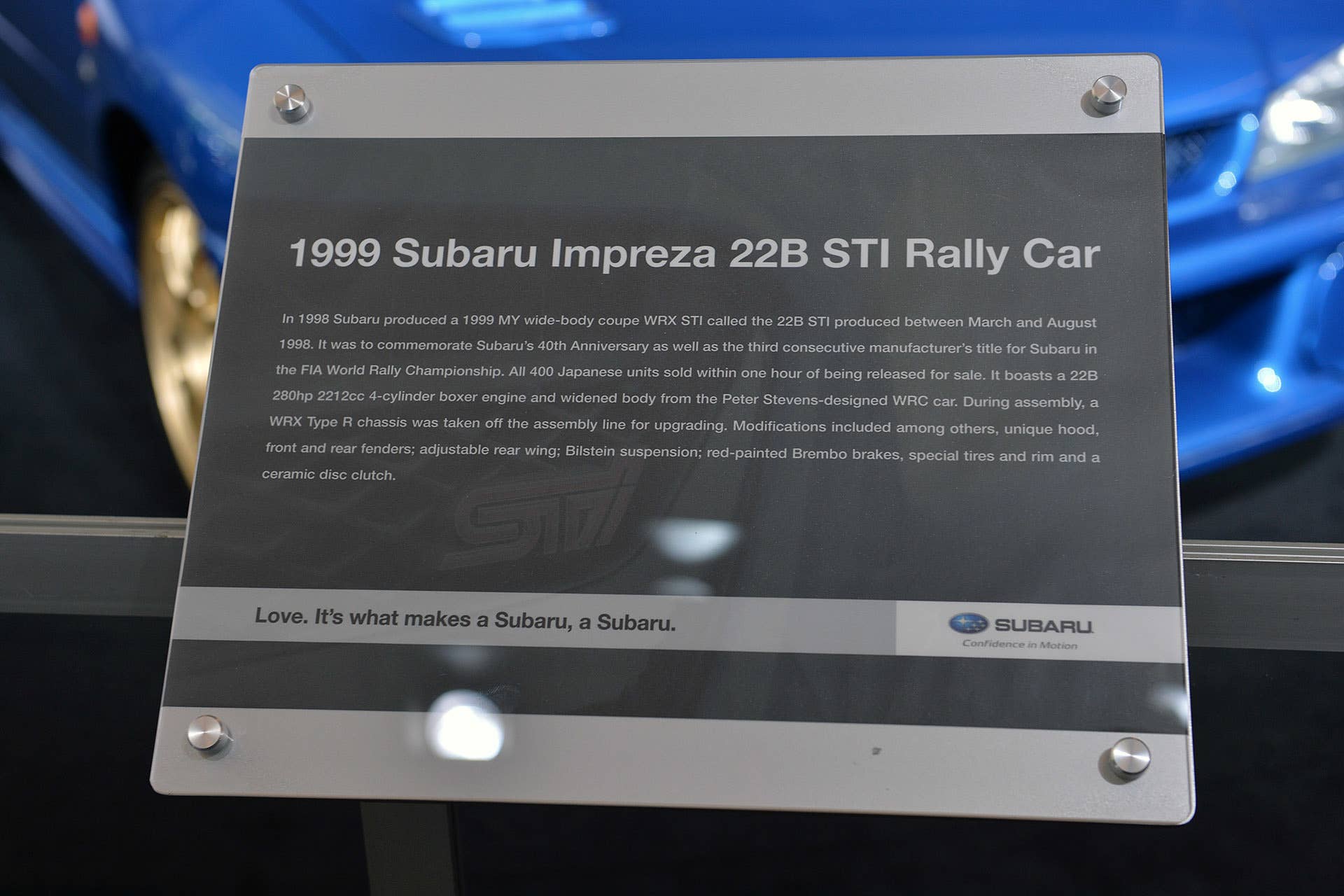 1999 Subaru Impreza 22B STI Rally Car