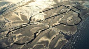 Land Rover Defender in the sand