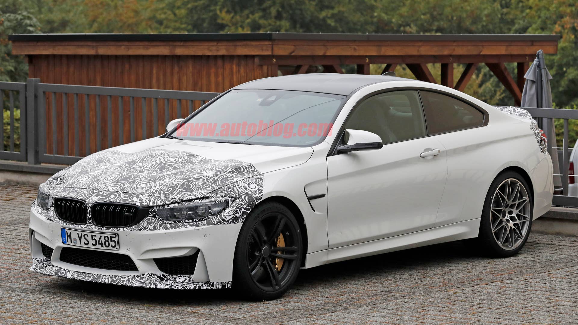 BMW M4 Facelift Spy Shots Three Quarter Front Exterior