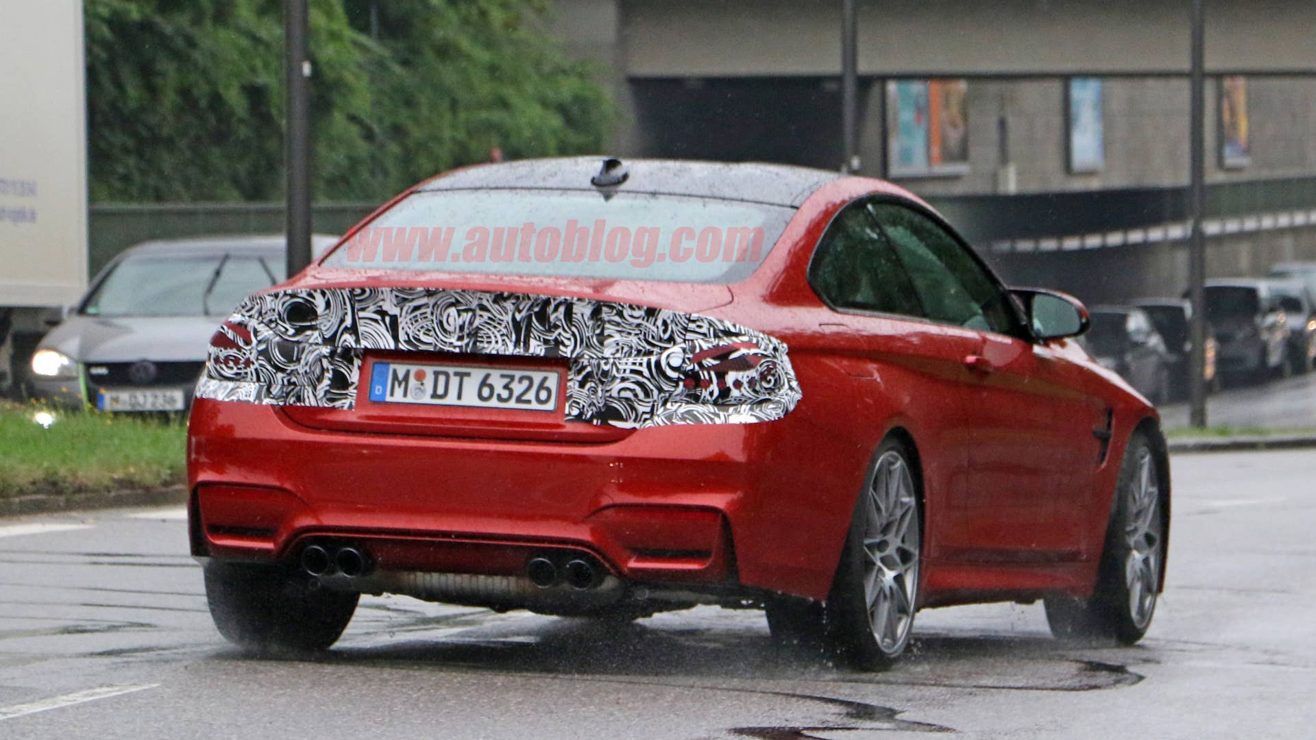 BMW M4 Facelift Spy Shots Rear End Exterior