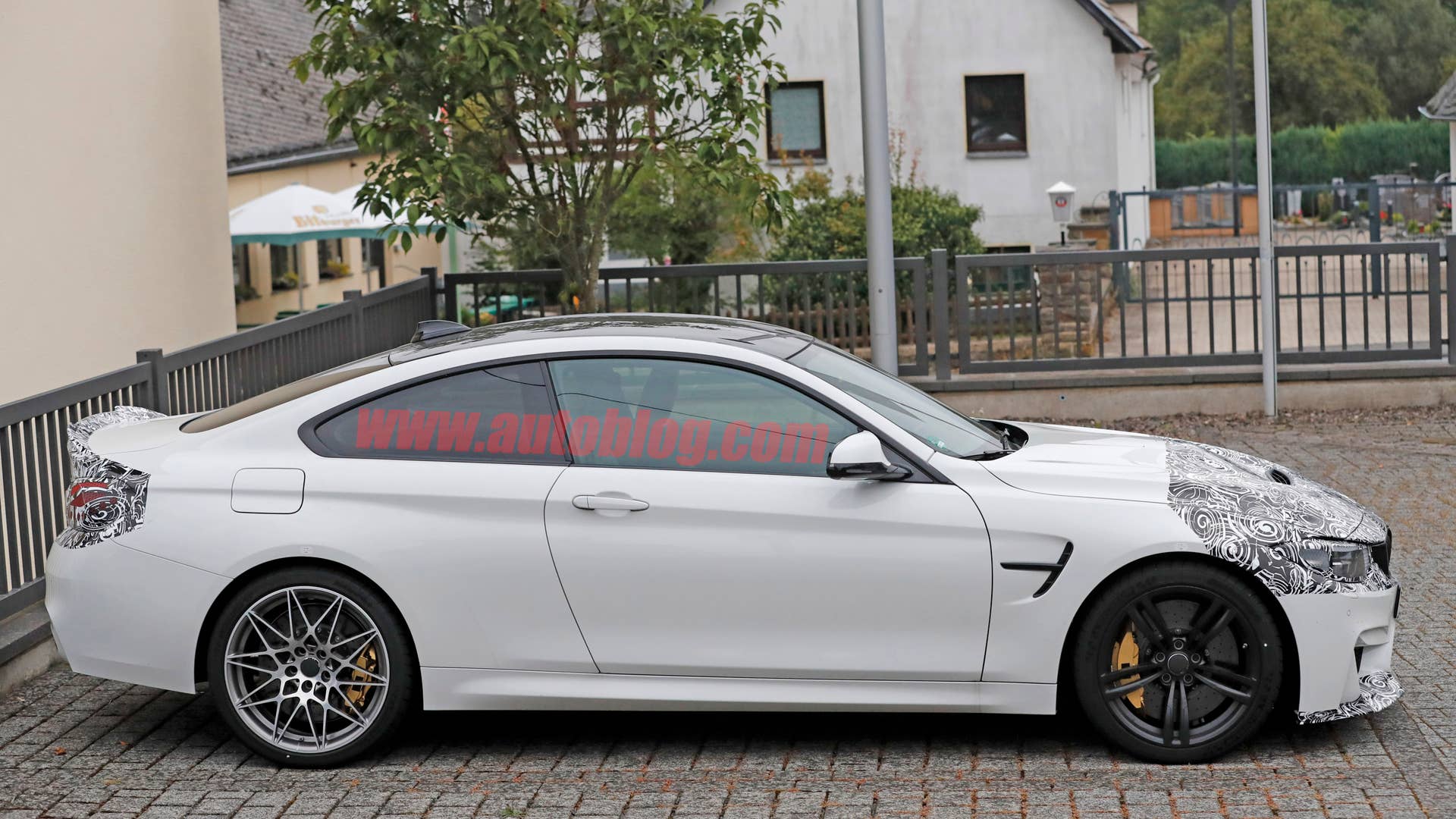 BMW M4 Facelift Spy Shots Side Exterior