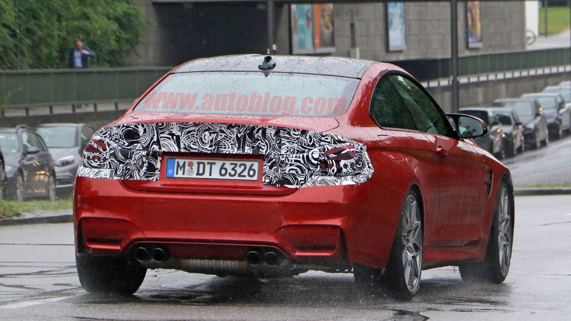 BMW M4 Facelift Spy Shots Rear End Exterior