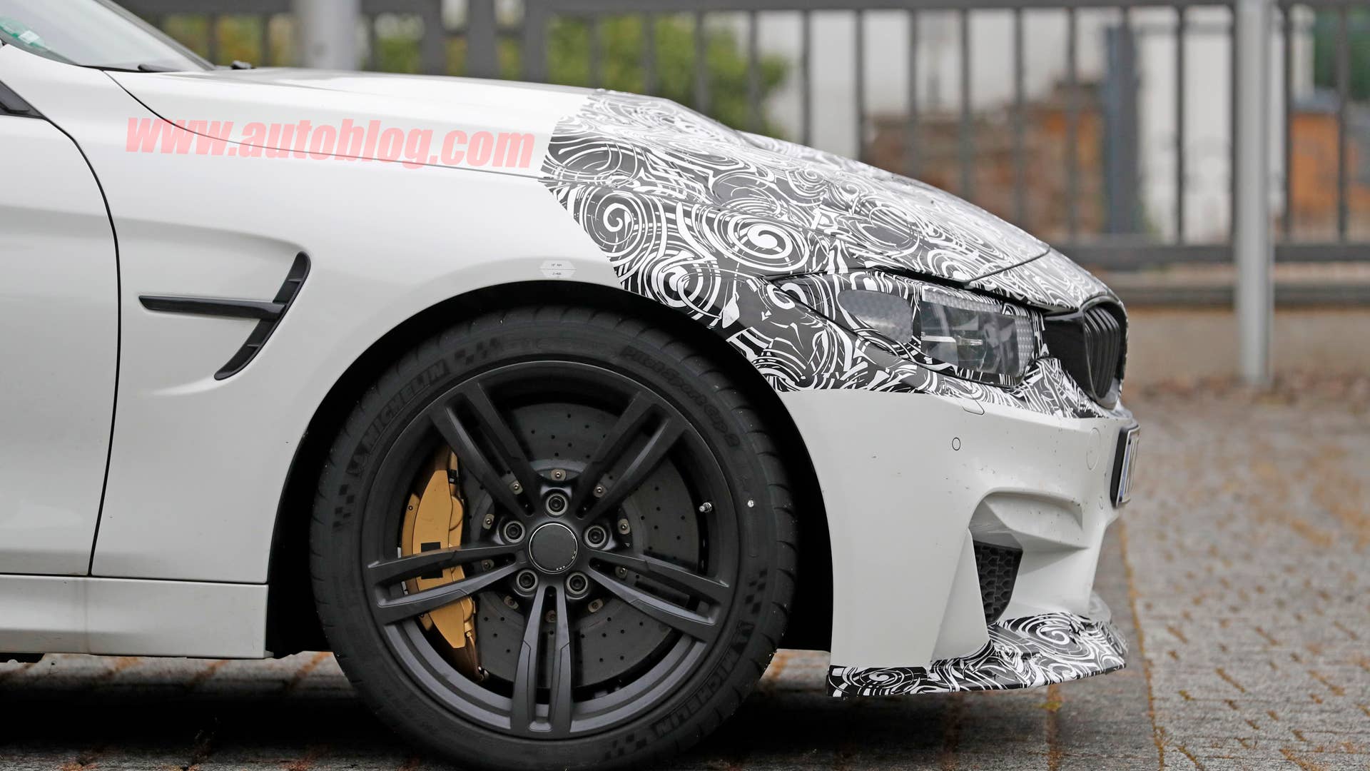 BMW M4 Facelift Spy Shots Front End Close Up Exterior