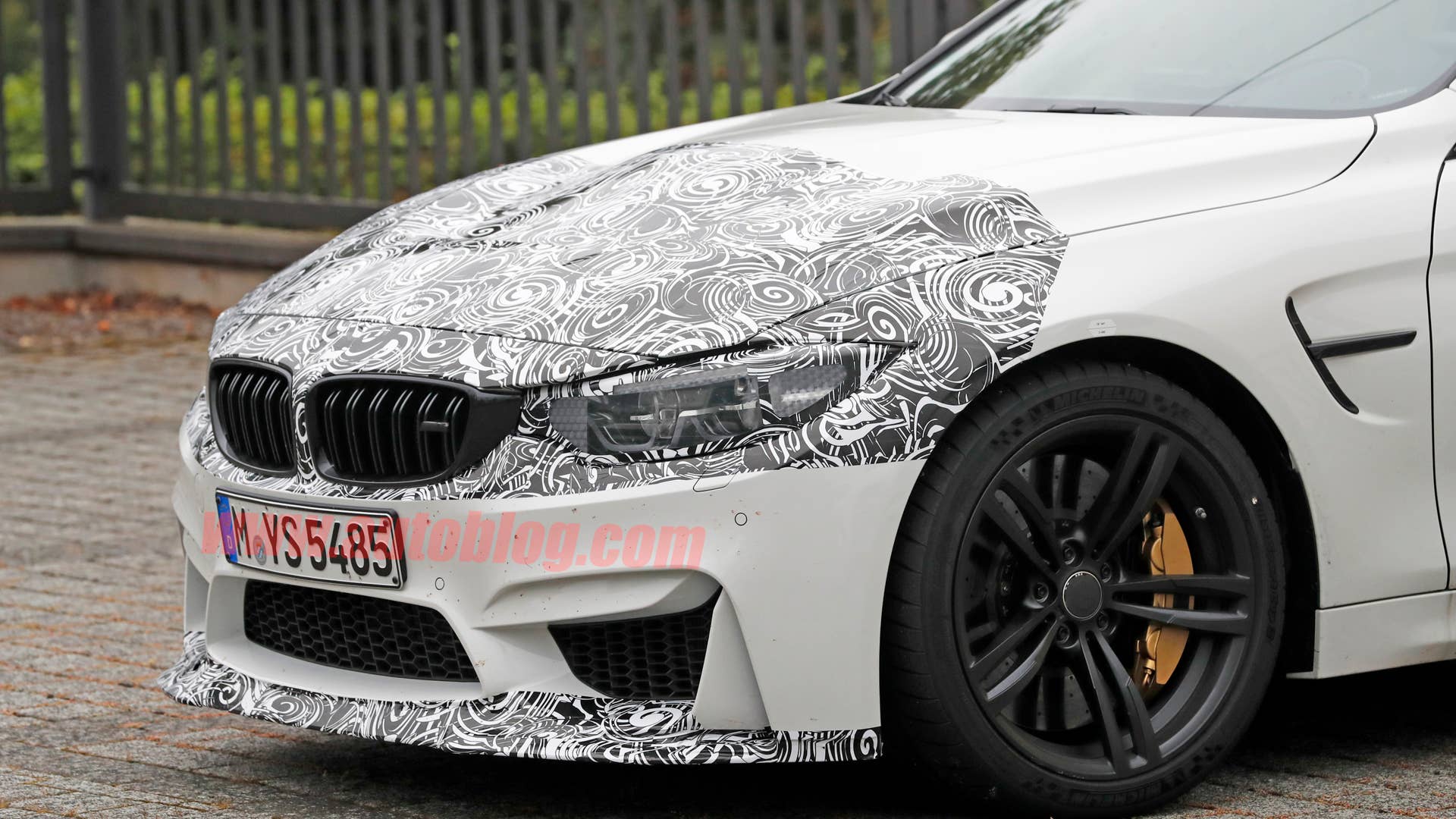 BMW M4 Facelift Spy Shots Front End Exterior Close Up