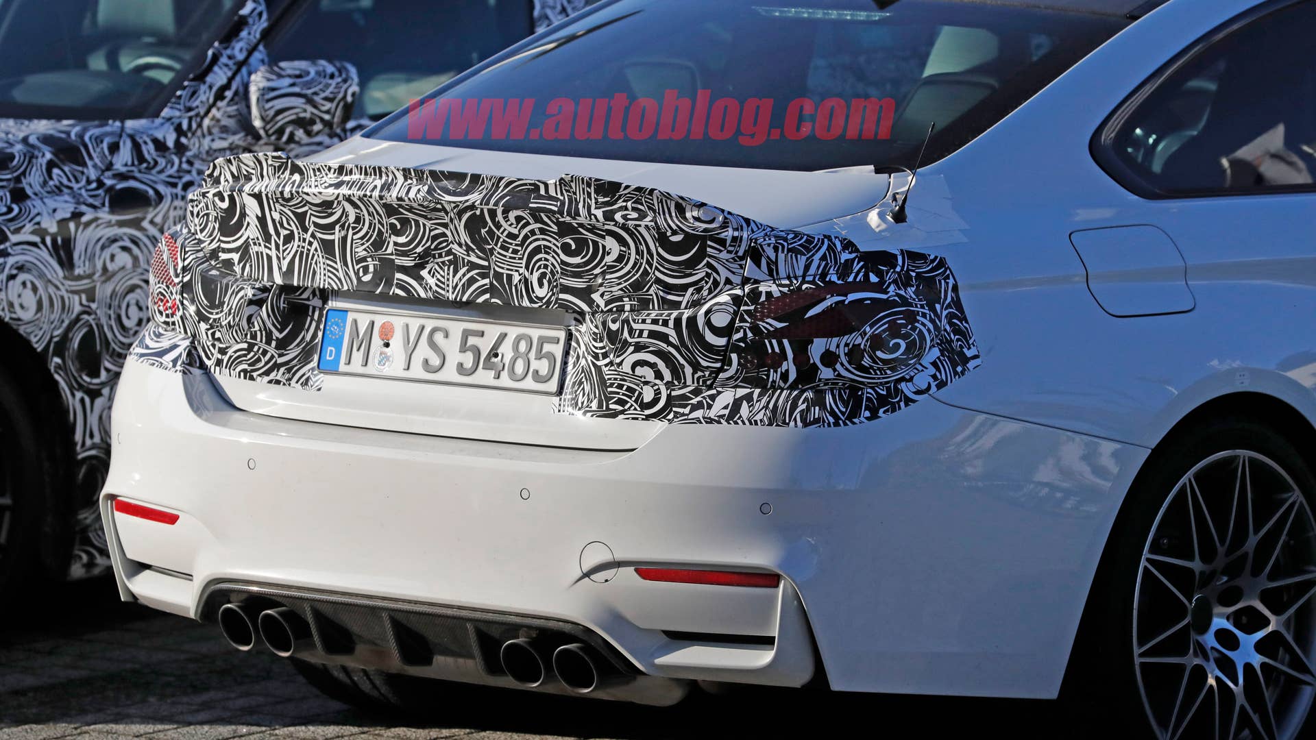 BMW M4 Facelift Spy Shots Rear End Close Up Exterior