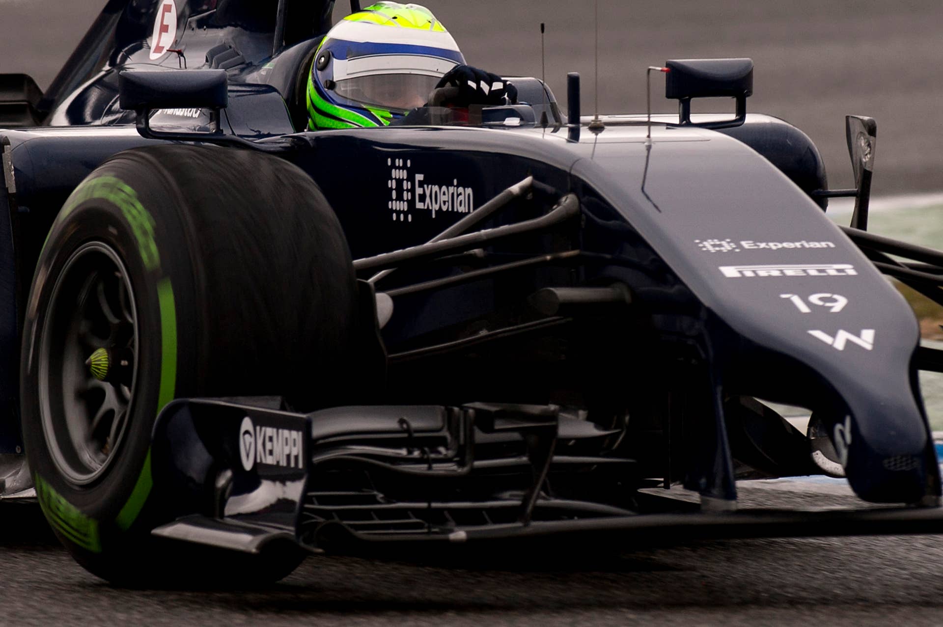 Williams' Brazilian driver Felipe Massa takes part in the Formula One pre-season test days at Jerez racetrack in Jerez on January 31, 2014.   AFP PHOTO/ JORGE GUERRERO        (Photo credit should read Jorge Guerrero/AFP/Getty Images)
