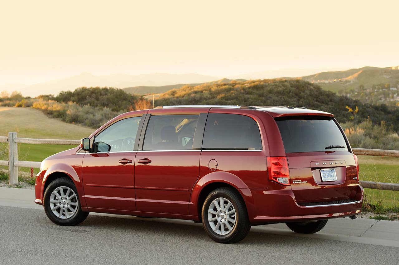 2011 Dodge Grand Caravan rear 3/4 view
