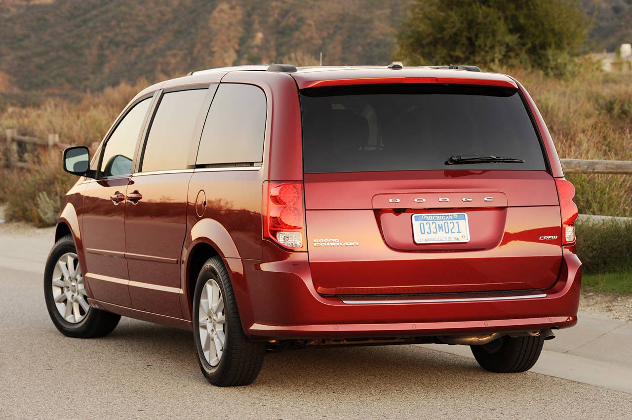 2011 Dodge Grand Caravan rear 3/4 view