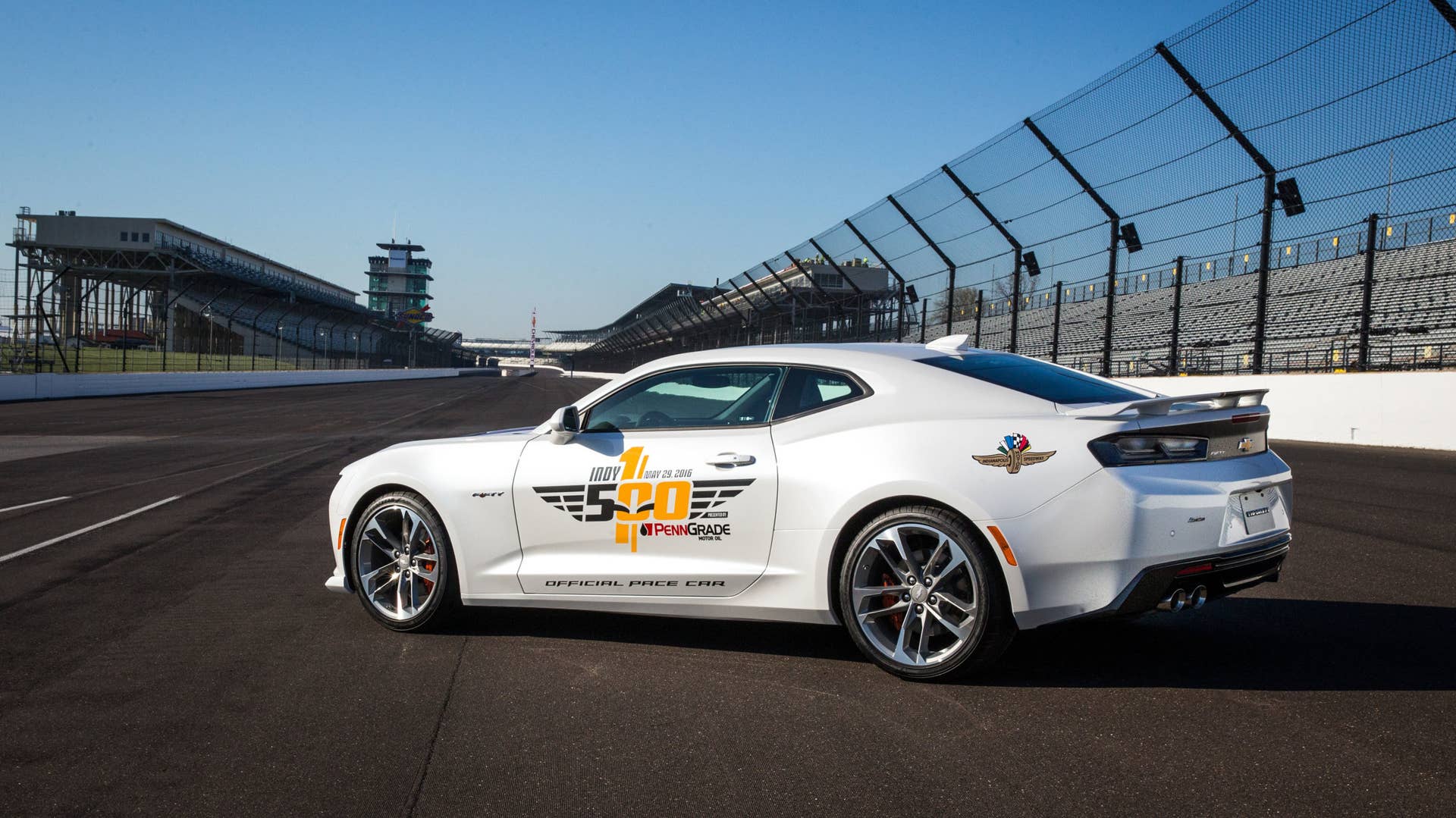 2017 chevy camaro ss 50th anniversary edition pace car rear three quarters