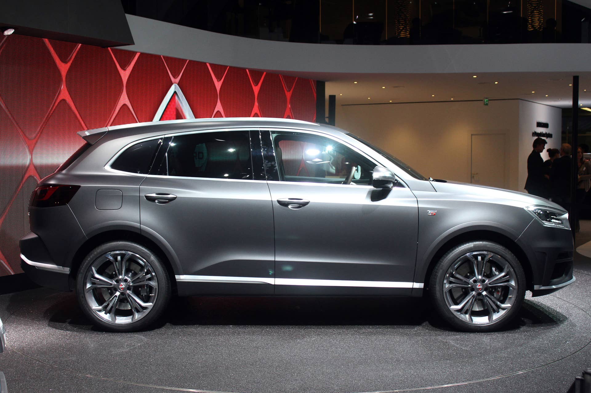 The Borgward BX7 TS, resurrecting the Borgward brand name after 50 years, unveiled at the 2015 Frankfurt Motor Show, side view.