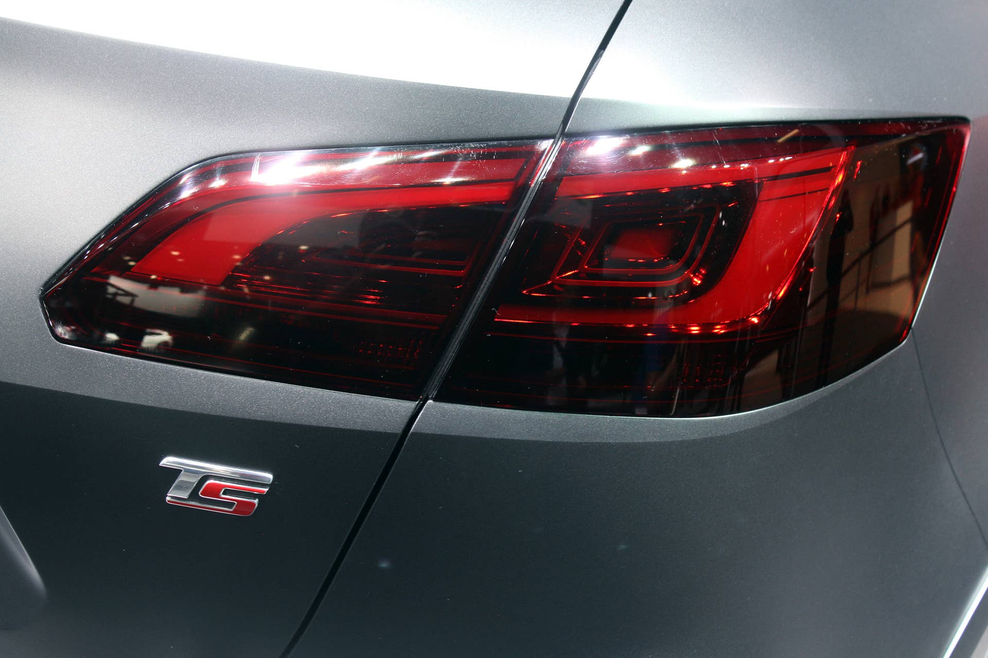The Borgward BX7 TS, resurrecting the Borgward brand name after 50 years, unveiled at the 2015 Frankfurt Motor Show, taillight detail.