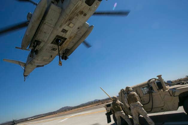 MAGTF air show demonstration CH-53 Super Stallion MCAS Miramar Marine Air Ground Task Force Combat Logistics Regiment-1 CLR-1 1st Transportation Support Battalion