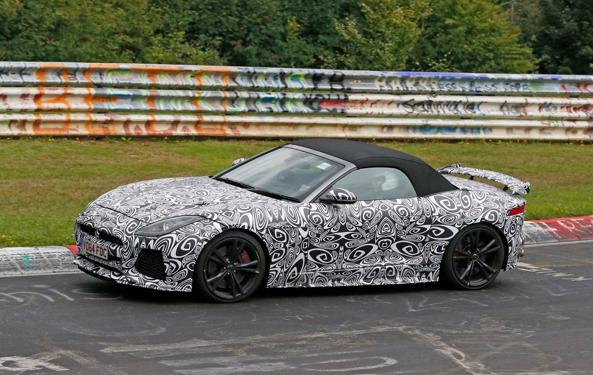 jaguar f-type svr convertible spoiler