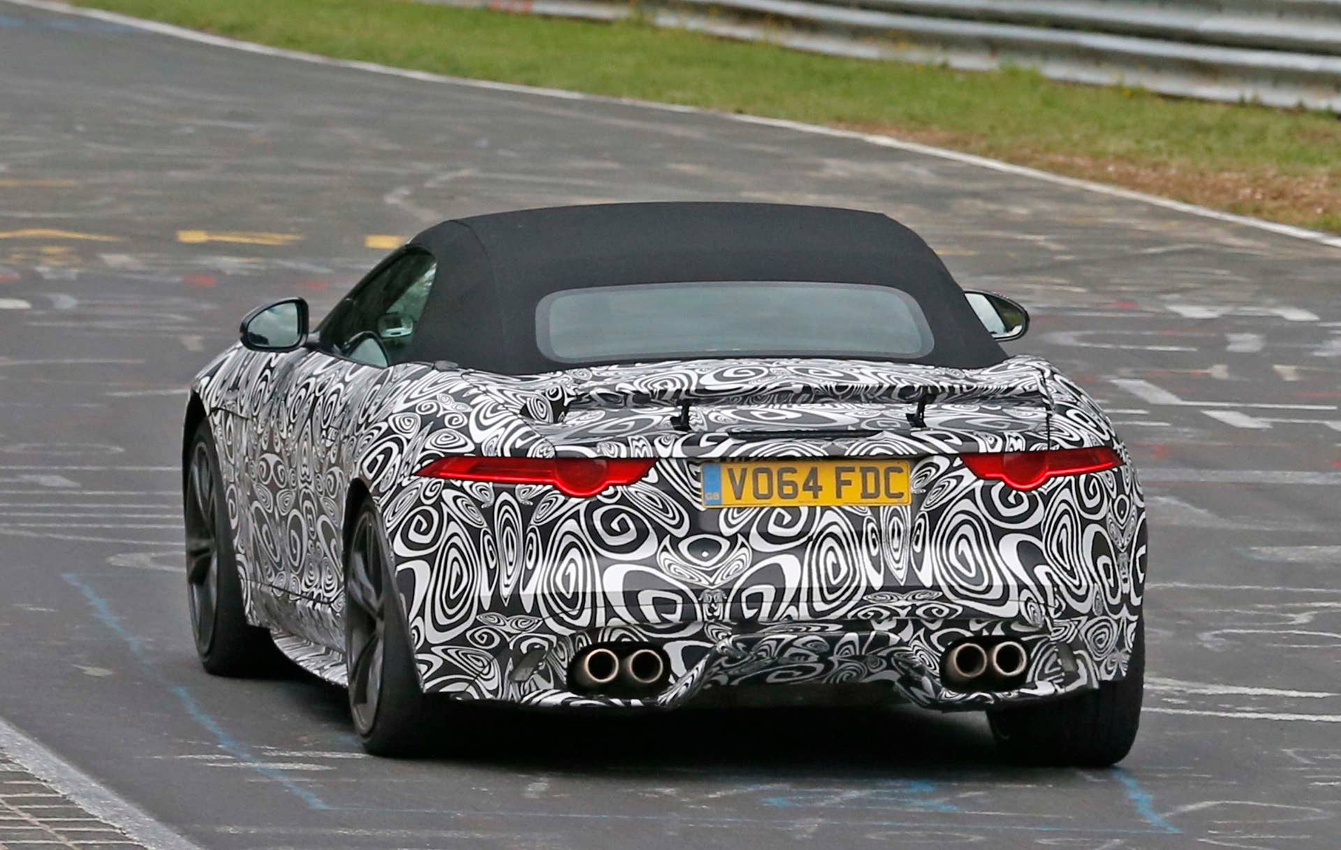 jaguar f-type svr convertible rear angle