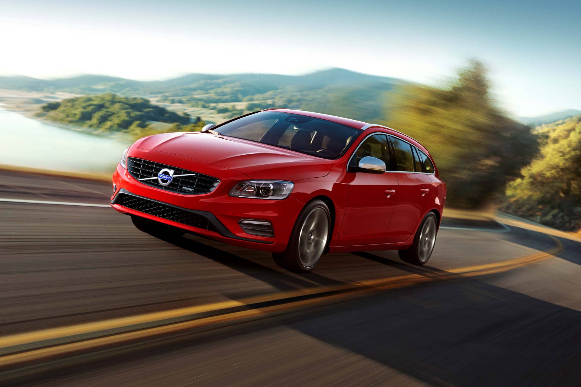 Passion Red, Front, Side, Driving