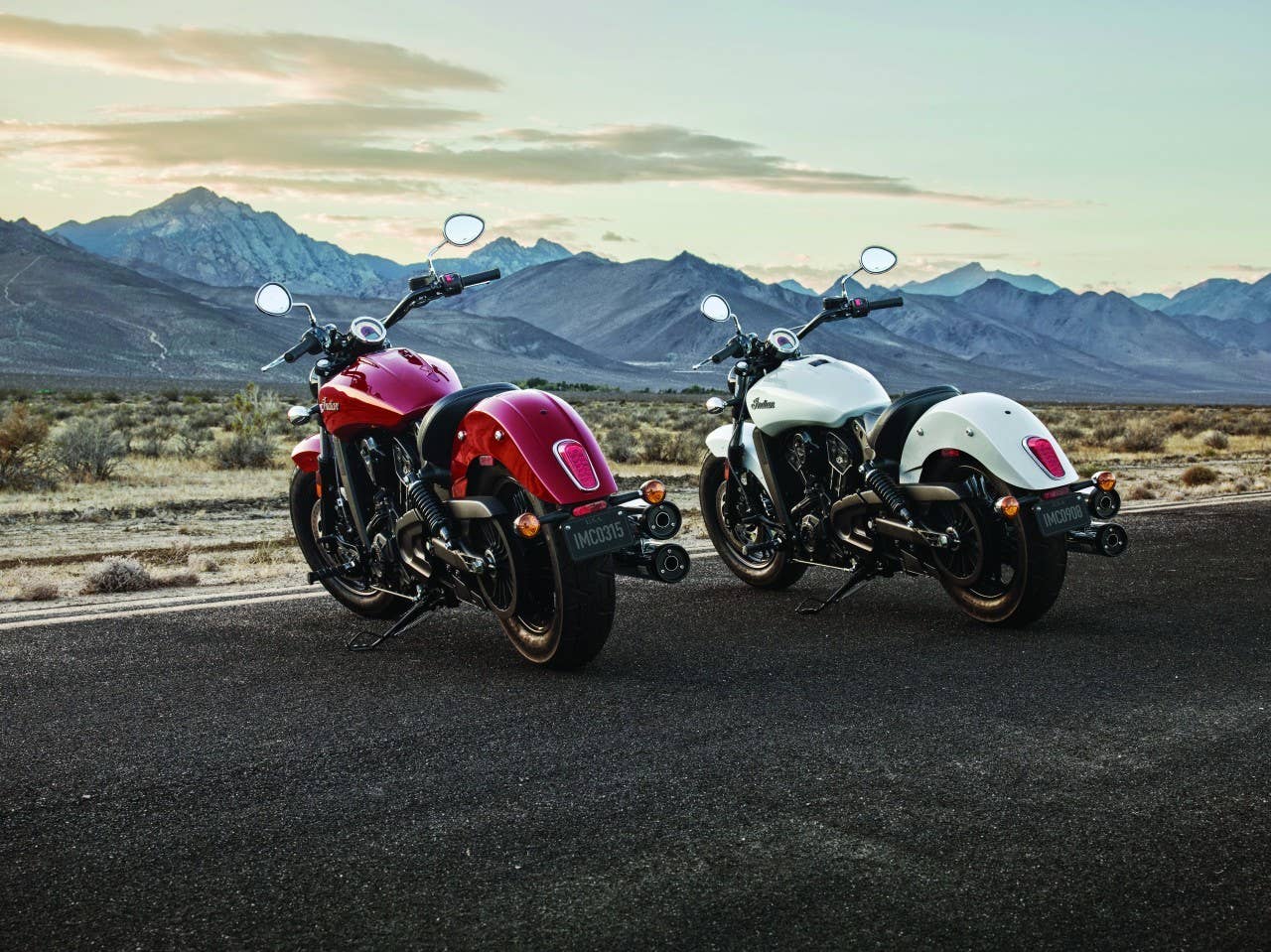2016 indian scout sixty red and white rear