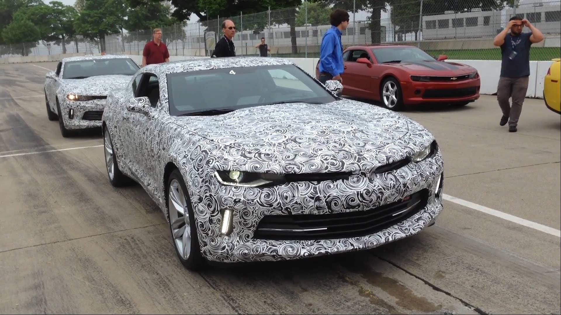 Senior editor Greg Migliore test drives the 2016 Chevy Camaro prototype hours after the sports car was revealed on Belle Isle in Detroit.