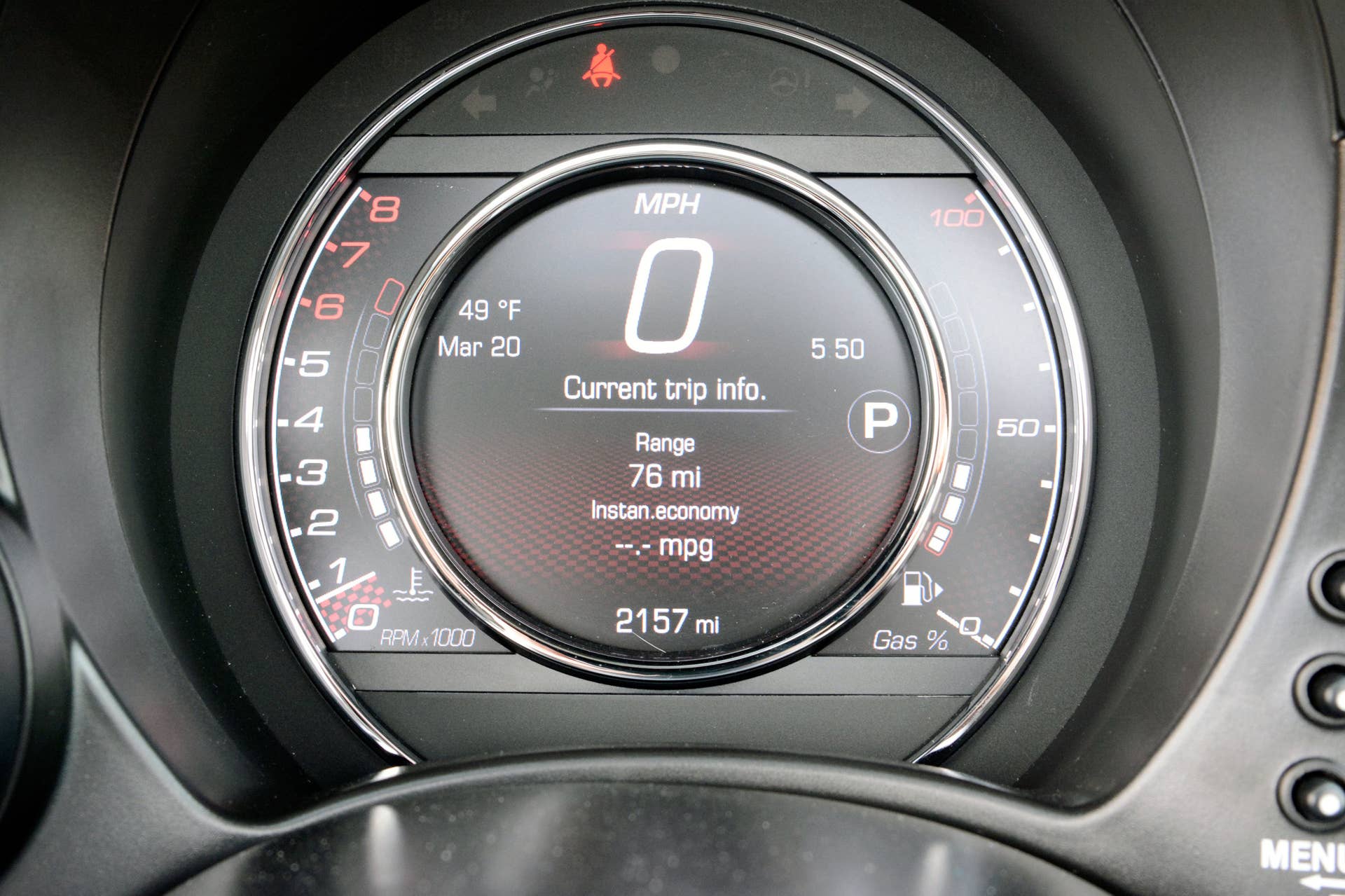 fiat 500c abarth 2015 speedometer trip computer