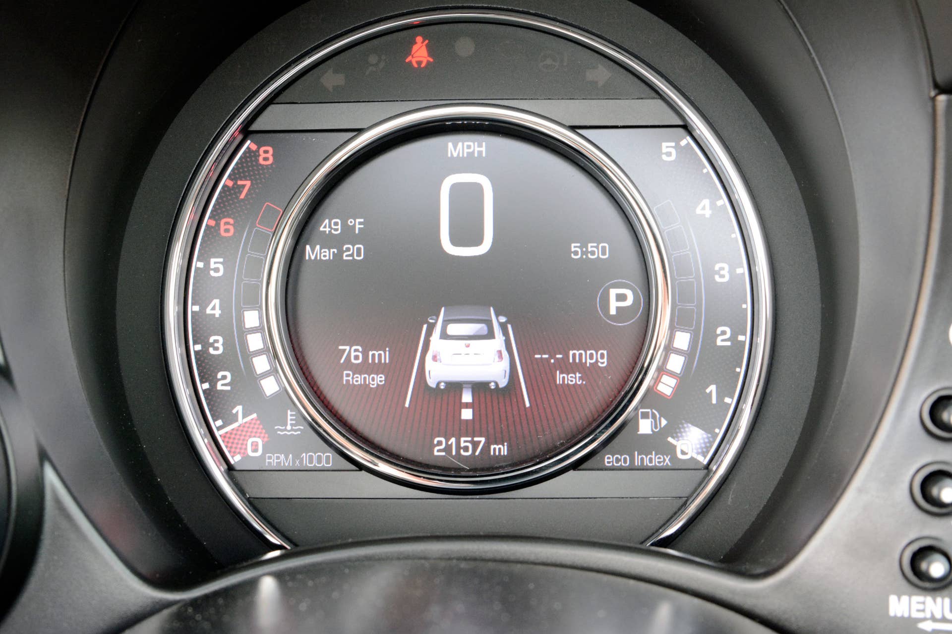 fiat 500c abarth 2015 speedometer