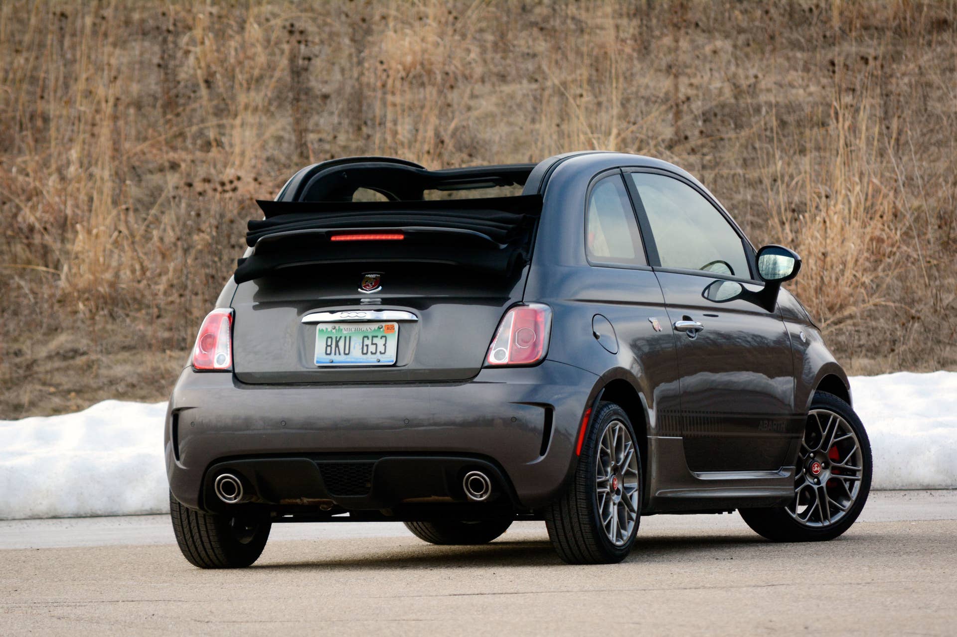 fiat 500c abarth 2015 exterior rear top down