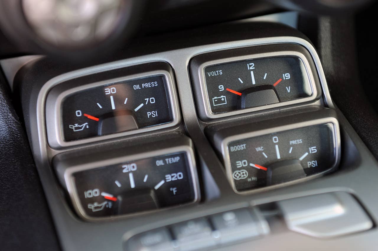 2012 Chevrolet Camaro ZL1 auxiliary gauges