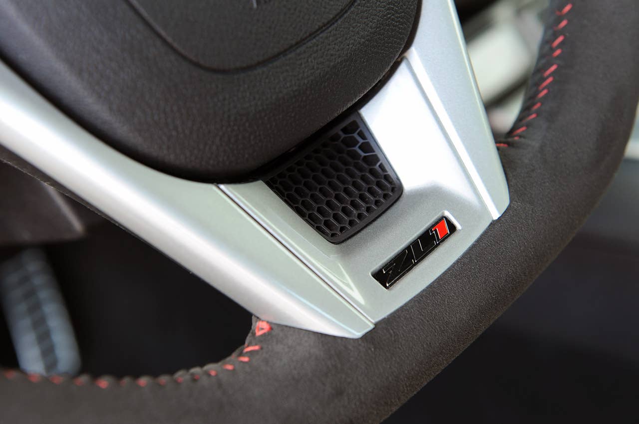 2012 Chevrolet Camaro ZL1 steering wheel detail