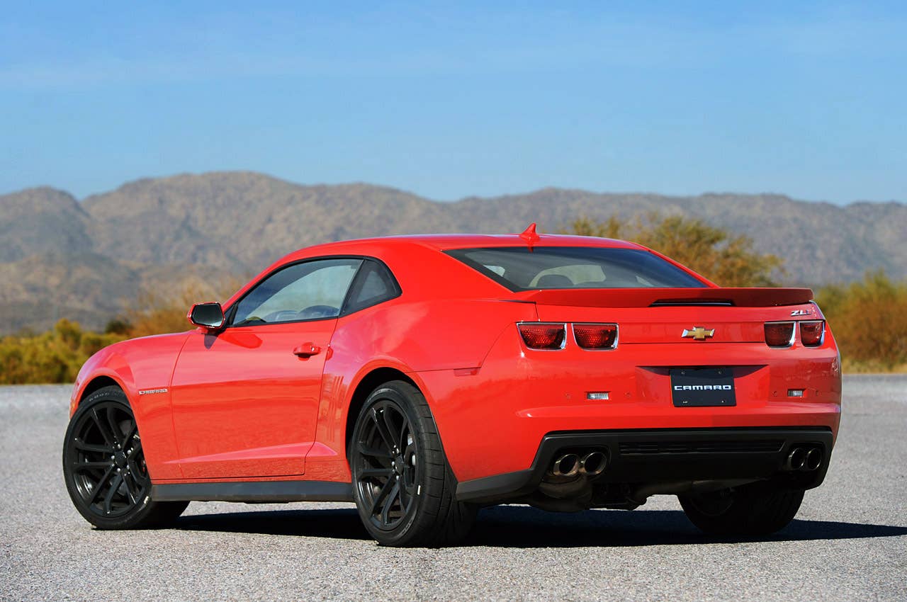 2012 Chevrolet Camaro ZL1 rear 3/4 view