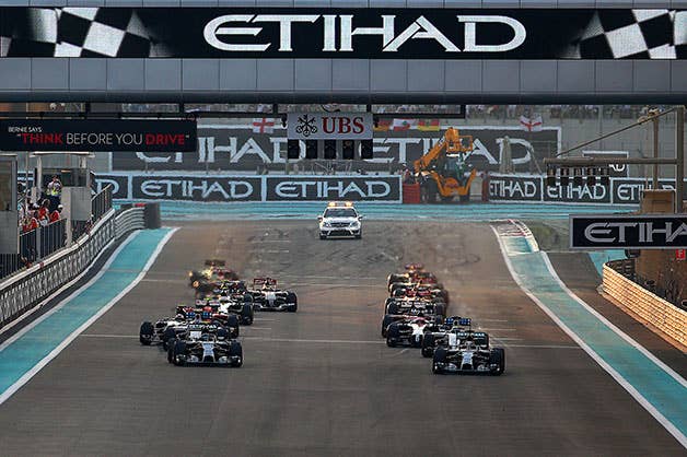 The start of the 2014 Abu Dhabi Grand Prix.