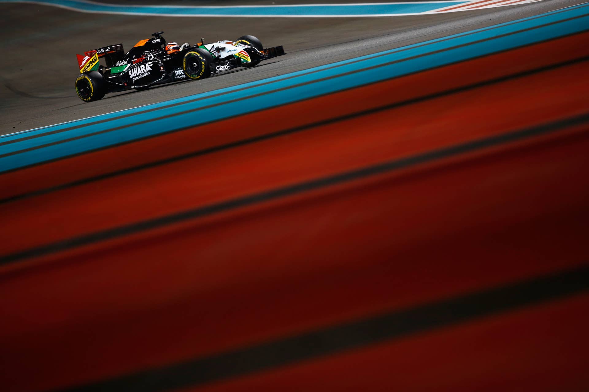 ABU DHABI, UNITED ARAB EMIRATES - NOVEMBER 23:  Nico Hulkenberg of Germany and Force India drives during the Abu Dhabi Formula One Grand Prix at Yas Marina Circuit on November 23, 2014 in Abu Dhabi, United Arab Emirates.  (Photo by Clive Rose/Getty Images)
