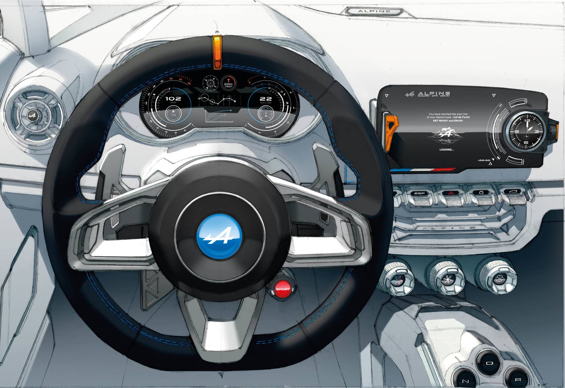 Alpine Vision sketch dashboard