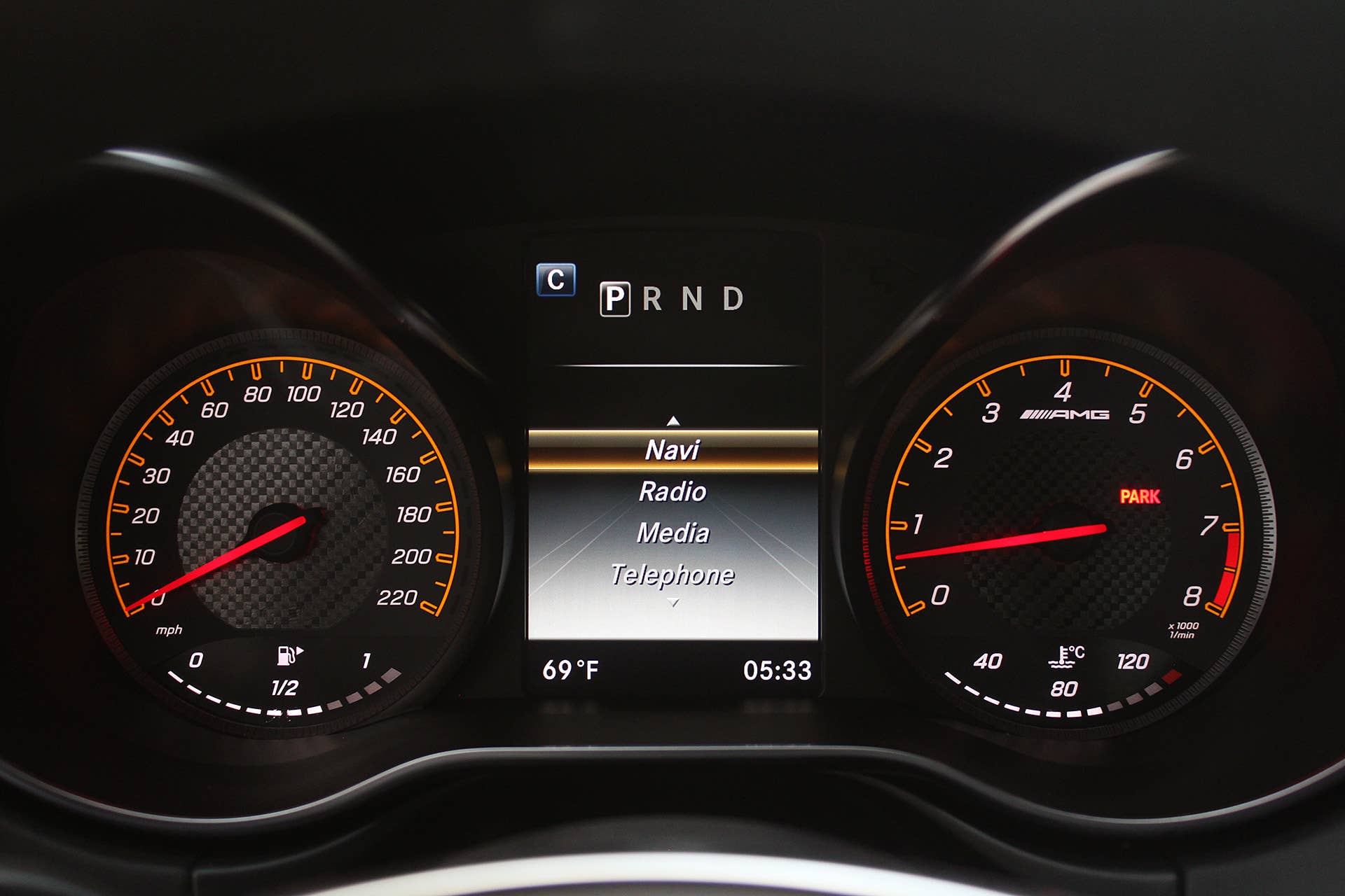 Mercedes-AMG GT S gauges