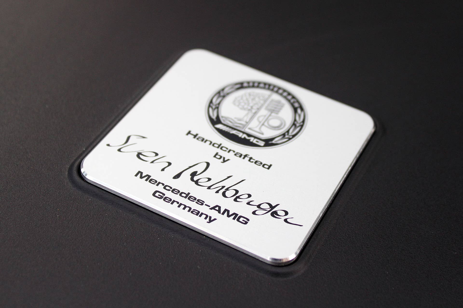 Mercedes-AMG GT S engine plaque