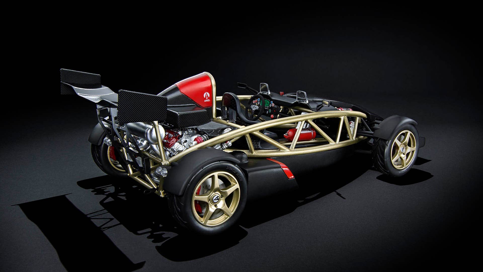 Ariel Atom V8 Scale Model rear 3/4