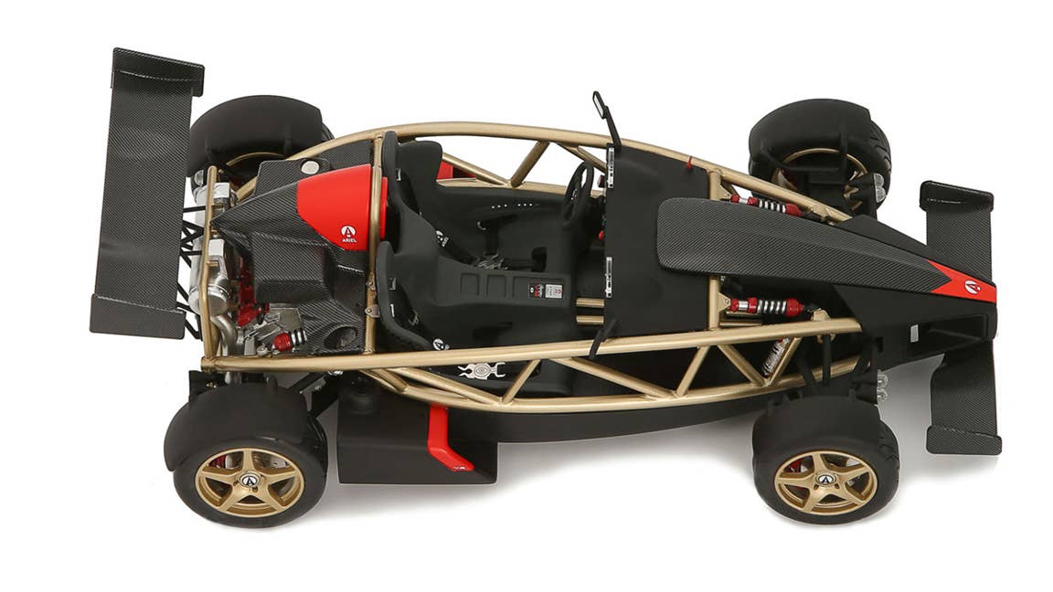 Ariel Atom V8 Scale Model above