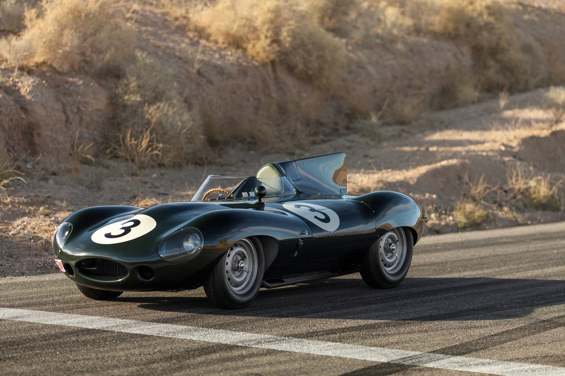 1956 Jaguar D-Type Long Nose front 3/4