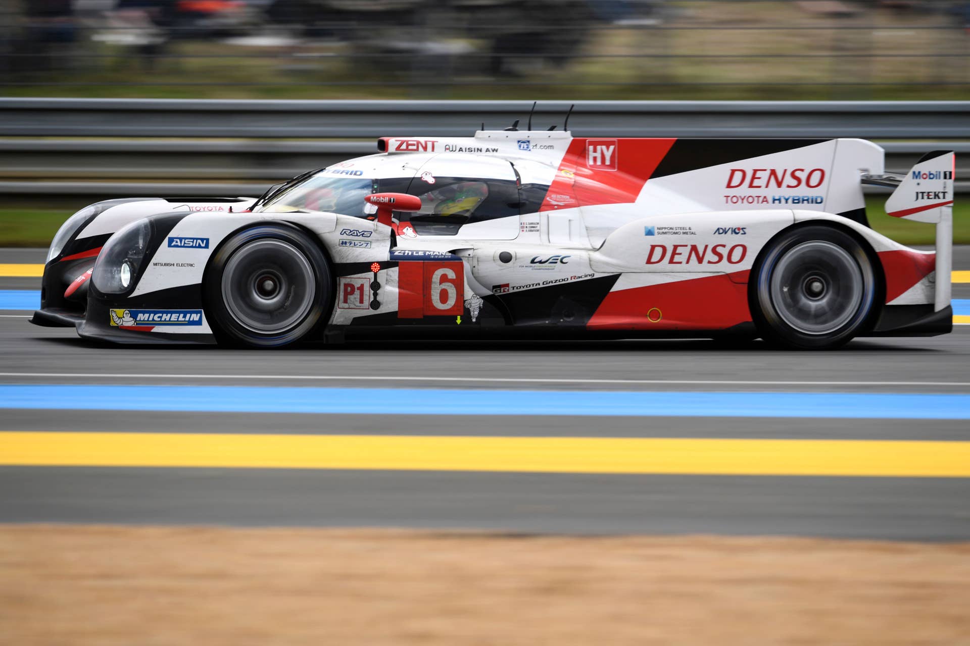 England's Mike Conway drives his Toyota TSO50 Hybrid N°6 as he competes during the 84th Le Mans 24-hours endurance race on June 18, 2016 in Le Mans, western France. / AFP / JEAN-FRANCOIS MONIER (Photo credit should read JEAN-FRANCOIS MONIER/AFP/Getty Images)