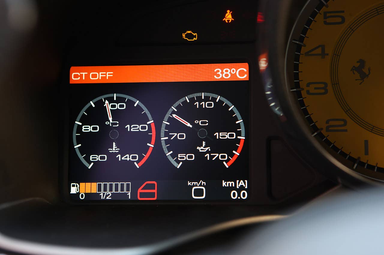 2013 Ferrari F12 Berlinetta auxiliary gauges