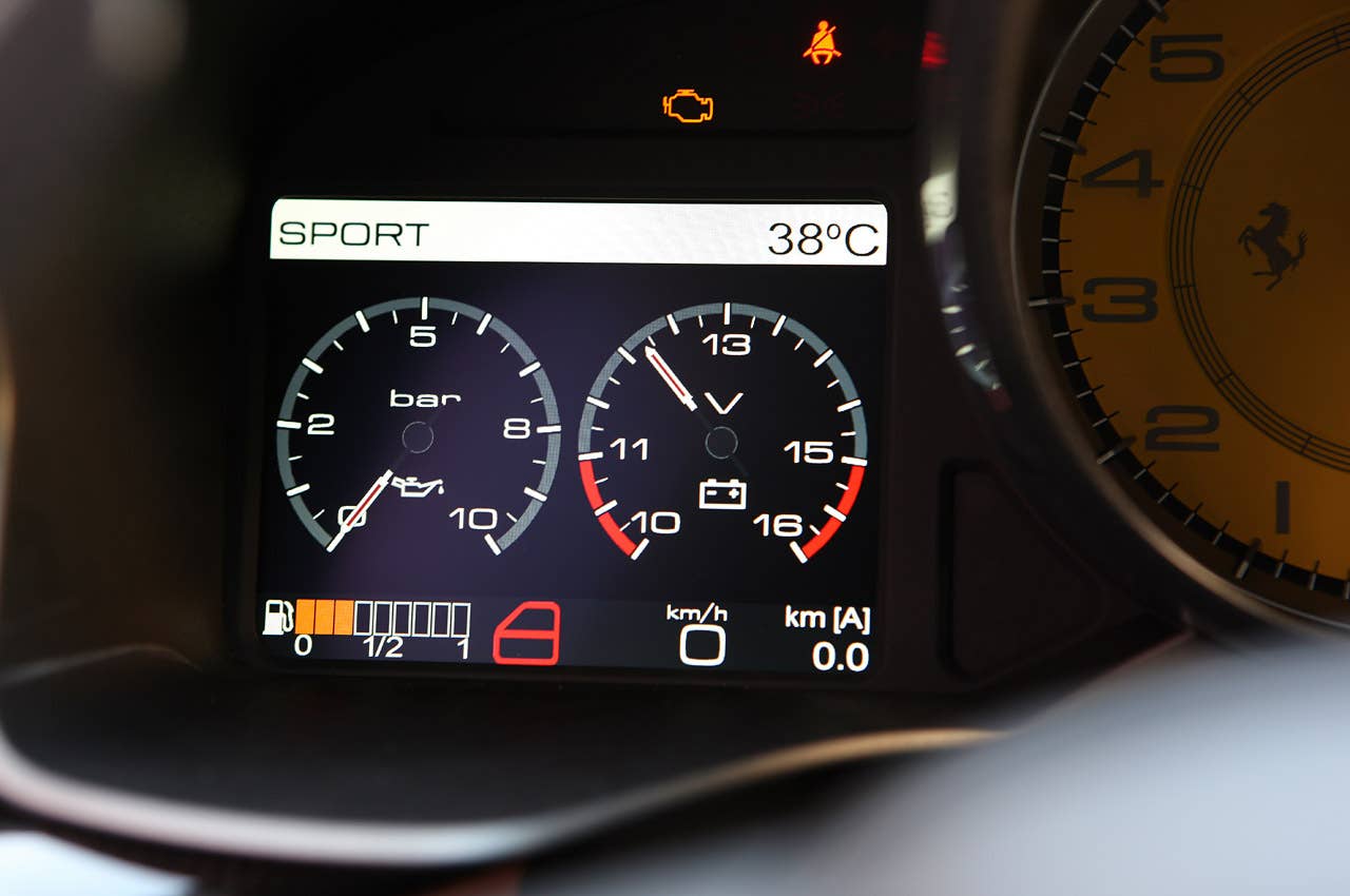 2013 Ferrari F12 Berlinetta auxiliary gauges