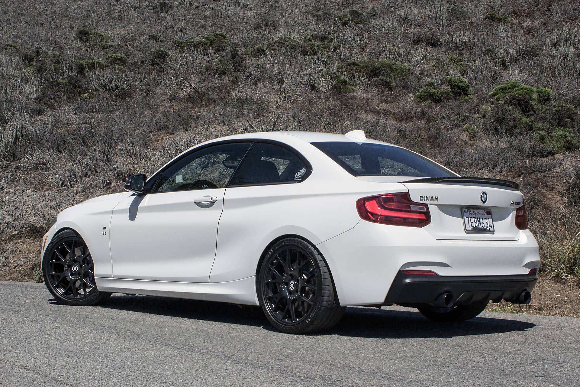 2015 Dinan M235i rear 3/4 view